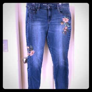 Size 14, OLD NAVY Embroidered Jeans